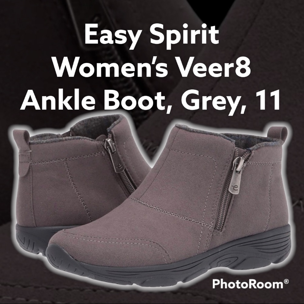 COPY - COPY - Easy Spirit Women’s Veer8 Ankle Boot, Grey, 11